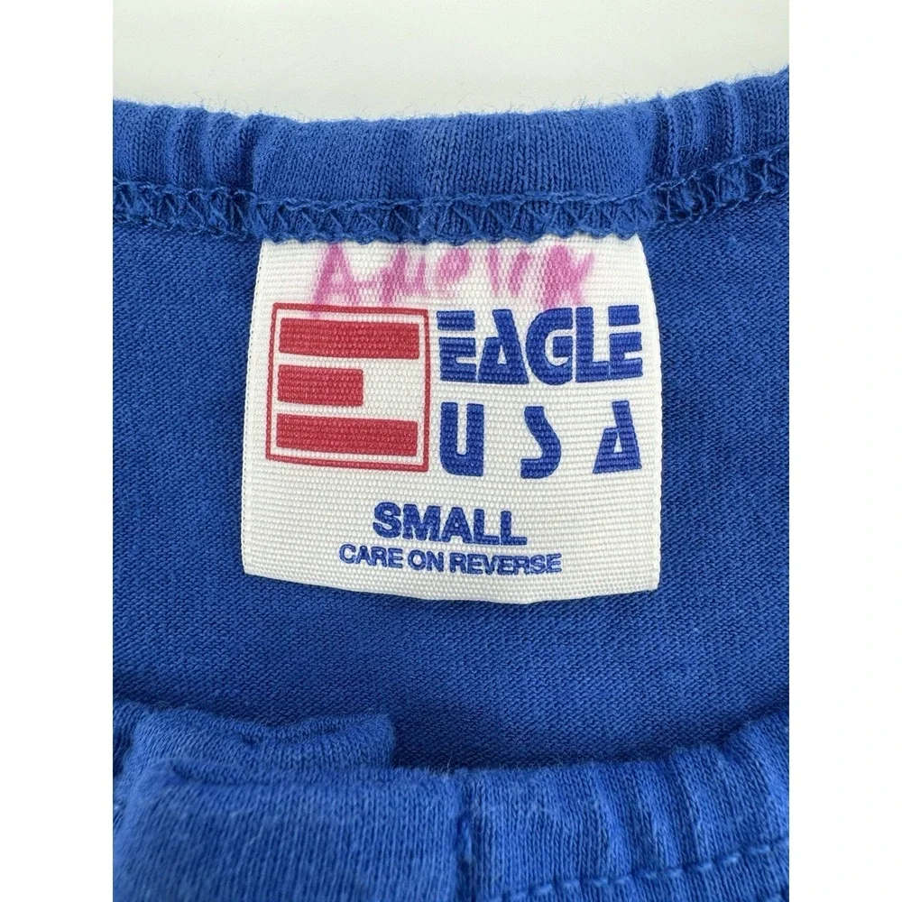 Vintage‎ 90s Eagle USA Oak Hill Softball Jersey Size S Single Stitch Made in USA